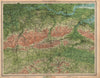 SOUTH LONDON & NORTH DOWNS Chatham Tonbridge Maidstone Kent Surrey 1939 map