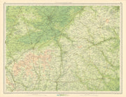 EAST ANGLIA Cambridge Bury St Edmunds Braintree Saffron Walden. LARGE 1939 map