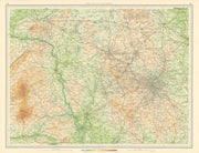 W MIDLANDS/SEVERN VALLEY Birmingham Shropshire Hills Wolverhampton 1939 map
