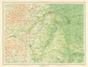 EAST MIDLANDS Soke of Peterborough Huntingdon Kettering Rutland. LARGE 1939 map