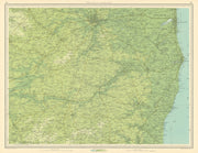 NORFOLK BROADS Norwich Great Yarmouth Lowestoft Suffolk Beccles. LARGE 1939 map