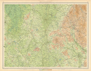 WELSH MARCHES Crewe Stoke-on-Trent Stafford Wrexham Shrops Cheshire 1939 map