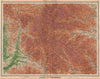 YORKSHIRE DALES Whernside Penyghent Richmond Settle Sedbergh. LARGE 1939 map