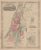 Palestine, by Johnson & Ward. Inset Jerusalem. Israel Holy Land c1865 old map