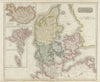 Denmark, Iceland & the Feroe (Faroe) islands by John Thomson 1817 old map