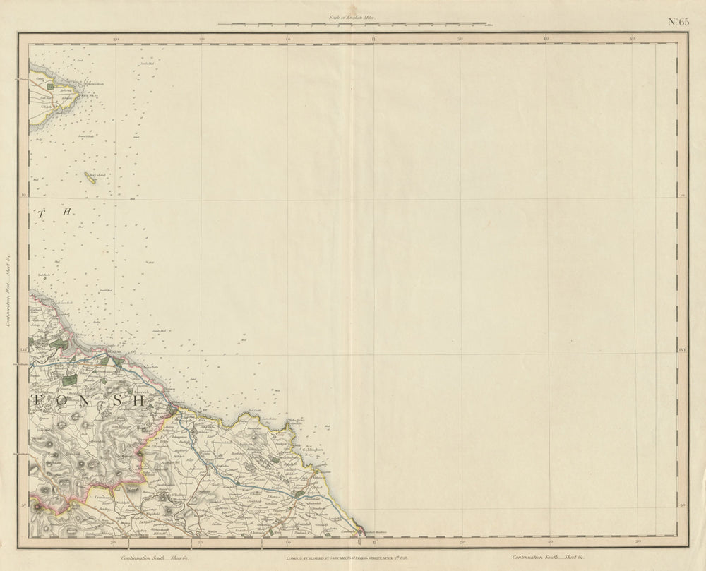 Firth of Forth. Crail, Fife Ness, Dunbar & Eyemouth. John & George Cary 1832 map