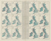 British Isles. Monthly rainfall & air temperature. 61x55cm. STANFORD 1904 map