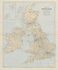 Railway map of the British Isles. England Ireland Scotland Wales. STANFORD 1904