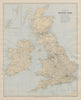 Railway map of the British Isles. England Ireland Scotland Wales. STANFORD 1894