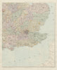 South east England. Counties & boroughs. Large 62x50cm. STANFORD 1904 old map