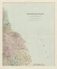 North east England. Tyneside Yorkshire Lincolnshire. 62x51cm STANFORD 1887 map