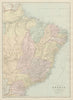 Brazil - eastern part. States. Large. 74x54cm. STANFORD 1904 old antique map
