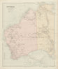 Western Australia. Districts. Explorers' routes. Large 66x55cm STANFORD 1887 map