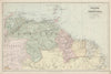 Venezuela. British, Dutch & French Guiana. Guyana. Suriname. STANFORD 1904 map
