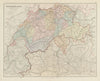 Switzerland & the Alps. Railways passes. Savoie. Italian Lakes STANFORD 1887 map
