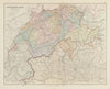 Switzerland & the Alps. Railways passes. Savoie. Italian Lakes STANFORD 1887 map