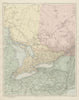Southern Ontario. Lake Huron Erie. New York state. Great Lakes STANFORD 1904 map