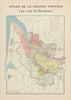 BORDEAUX WINE MAP. Les Vins de Bordeaux. Carte Générale. LARMAT 1941 old