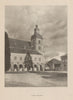 L'Abbaye d'Hautvillers, home of Dom Pérignon. Champagne 1944 old vintage print