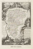 Département de l'AISNE. Decorative antique map/carte by Victor LEVASSEUR c1854
