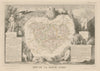 Département de la HAUTE-LOIRE. Decorative antique map/carte. LEVASSEUR c1854