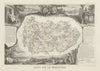 Département de la MEURTHE. Decorative antique map/carte. Victor LEVASSEUR c1854