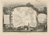 COLONIES FRANÇAISES AMÉRIQUE. Guyane Newfoundland Miquelon. LEVASSEUR c1854 map