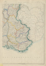 FRANCE SOUTH EAST before annexation of Savoie & Comte de Nice. JW LOWRY 1859 map