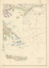 AEGEAN ISLANDS Cyclades Crete Sporades Dodecanese Euboea. ETTLING 1863 old map
