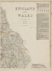 ENGLAND NORTH EAST COAST Yorks Lincs Durham Northumbs. >Berwick. WELLER 1862 map