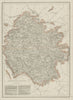 HEREFORDSHIRE antique county map. Showing railways & exclaves. WELLER 1863
