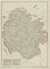 HEREFORDSHIRE antique county map. Showing railways & exclaves. WELLER 1863