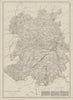SHROPSHIRE large county map. Railways Stiperstones Wenlock Edge WELLER 1863