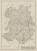 SHROPSHIRE large county map. Railways Stiperstones Wenlock Edge WELLER 1863