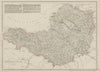SOMERSETSHIRE antique county map. Railways. Exmoor & Mendips. WELLER 1862