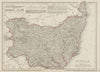 SUFFOLK antique county map. Railways. Bury St Edmunds Ipswich. DOWER 1863