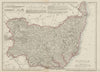 SUFFOLK antique county map. Railways. Bury St Edmunds Ipswich. DOWER 1862