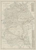 WILTSHIRE antique county map. Salisbury Plain. Railways. WELLER 1863 old