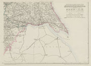 YORKSHIRE SOUTH EAST. Humber estuary. York Hull Grimsby. WELLER 1863 old map