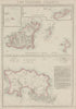 THE CHANNEL ISLANDS. Guernsey Jersey Alderney Sark & Herm. WELLER 1863 old map