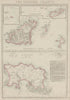THE CHANNEL ISLANDS. Guernsey Jersey Alderney Sark & Herm. WELLER 1862 old map