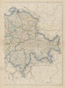 EASTERN SWITZERLAND Grisons Zurich Ticino St Gallen Italian Lakes DOWER 1862 map