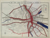 CENTRAL DUBLIN CIVIC SURVEY - Traffic. Road tramway railway congestion 1925 map