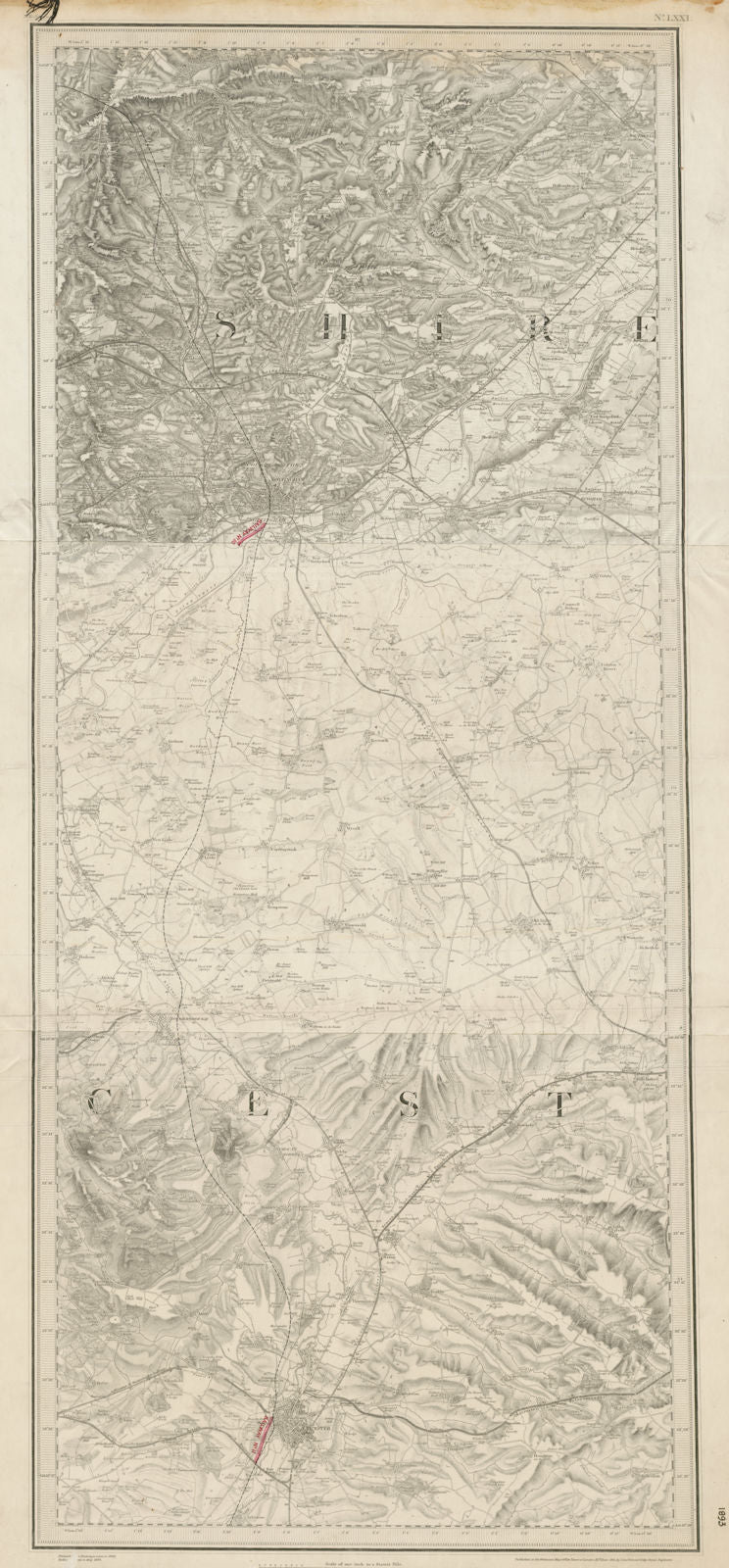 MS&LR/Great Central Leicester-Loughborough-Nottingham ORDNANCE SURVEY 1893 map
