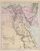Egypt. Nile valley Sinai Red Sea Gulf of Aqaba Sharm el-Sheik STANFORD c1877 map