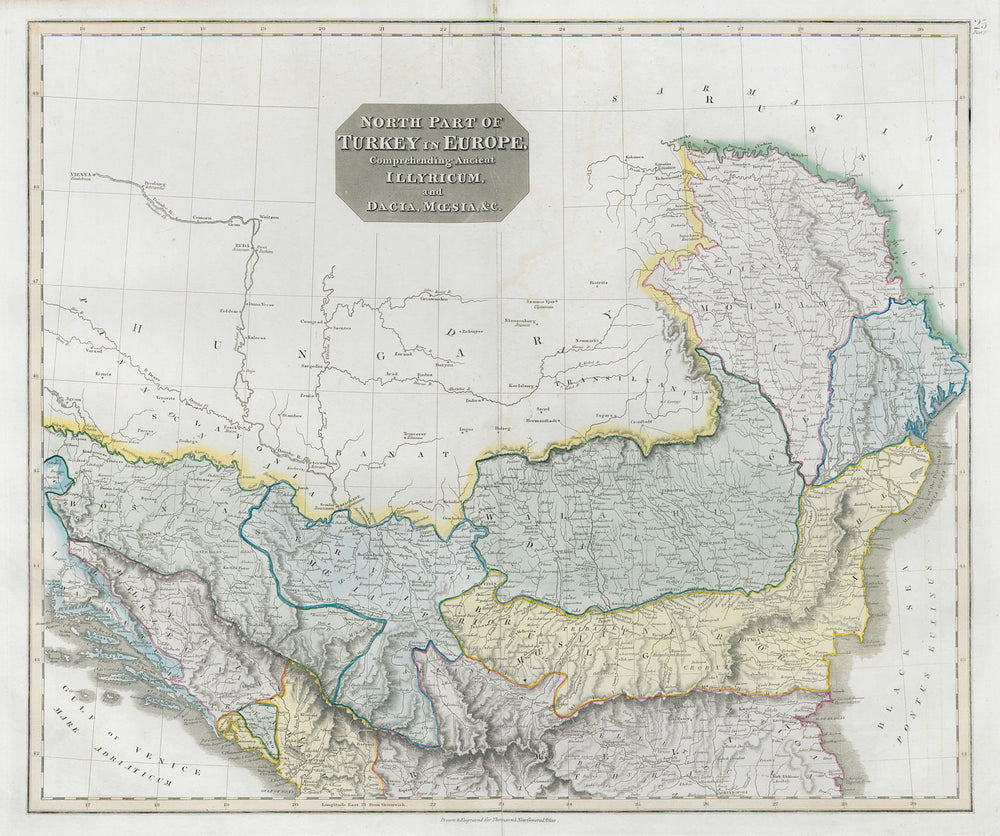 North Part of Turkey in Europe. Balkans Serbia Bosnia Romania. THOMSON 1830 map
