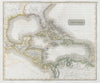 West Indies. Caribbean islands Antilles Gulf of Mexico Florida. THOMSON 1830 map