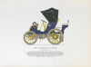 Panhard et Levassor double Phaeton (1898) car print. George Oliver. France 1966