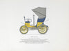 F.I.A.T. Phaeton (1899) motor car print by George Oliver. FIAT. Italy 1966