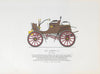 Albion A.2 dogcart (1901) motor car print by George Oliver. Scotland 1966